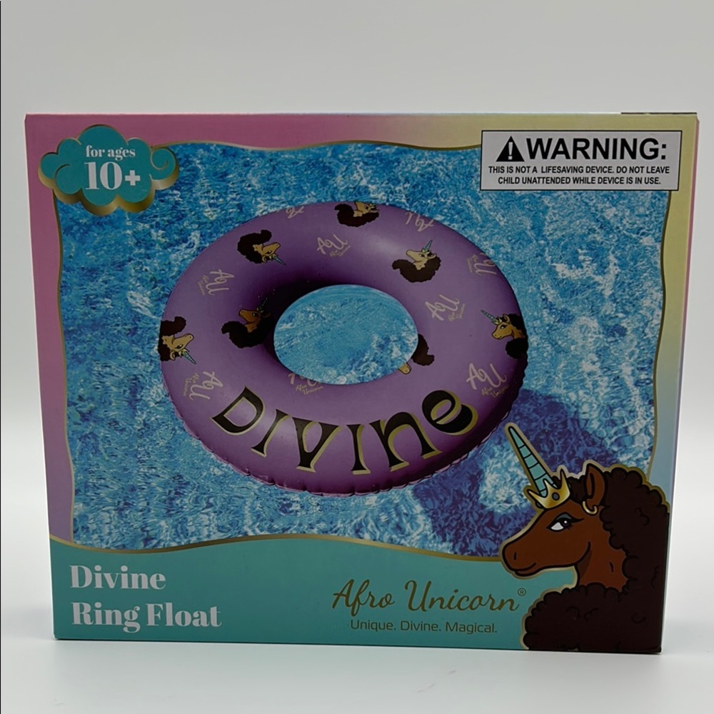 Afro Unicorn 37 Inches Purple Divine Ring Float Kids